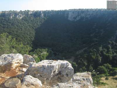 E� qui che la guida ci spiega che il cammino che stiamo percorrendo calpesta un suolo formato da una roccia carbonatica del Cretaceo: il calcare di Altamura